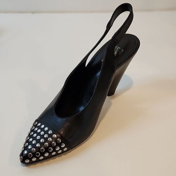MICHAEL Michael Kors Black Studded Gemma Slingback Heels Women's Sz 6M EUC NICE! - Picture 11 of 15